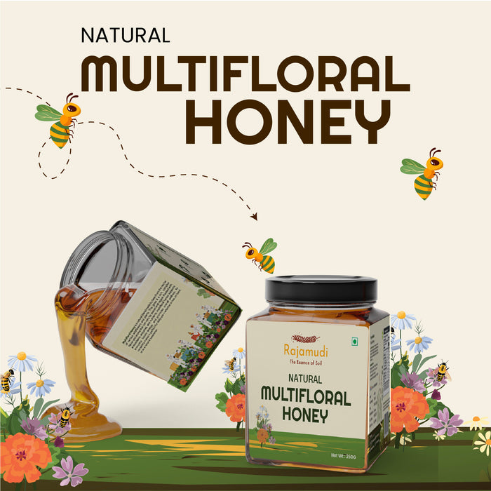 Natural Multi-floral honey - Rajamudi Organics |100% Pure Honey | Natural Sweetener | Rich in antioxidants