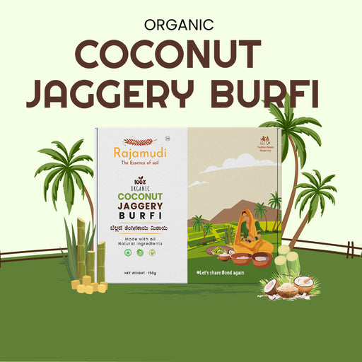 jaggery coconut burfi