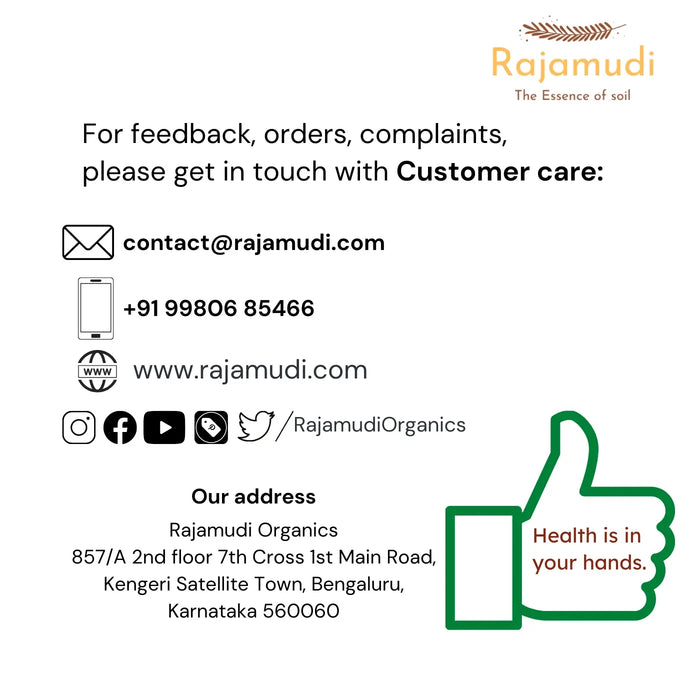 Organic Jowar - Sorghum - Rajamudi Millets
